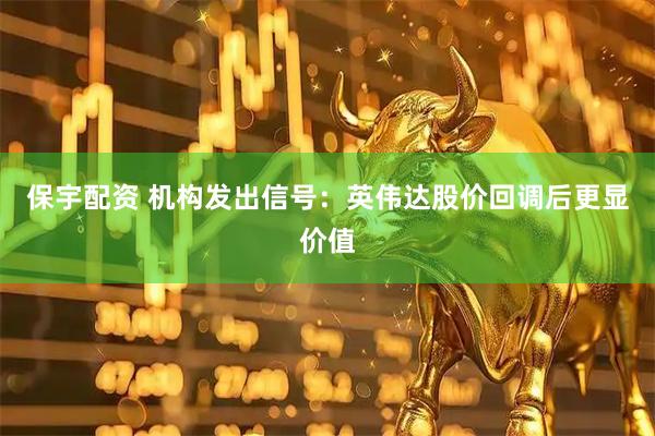 保宇配资 机构发出信号：英伟达股价回调后更显价值