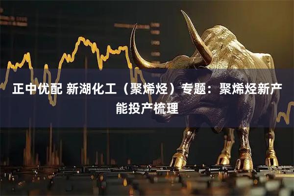 正中优配 新湖化工（聚烯烃）专题：聚烯烃新产能投产梳理